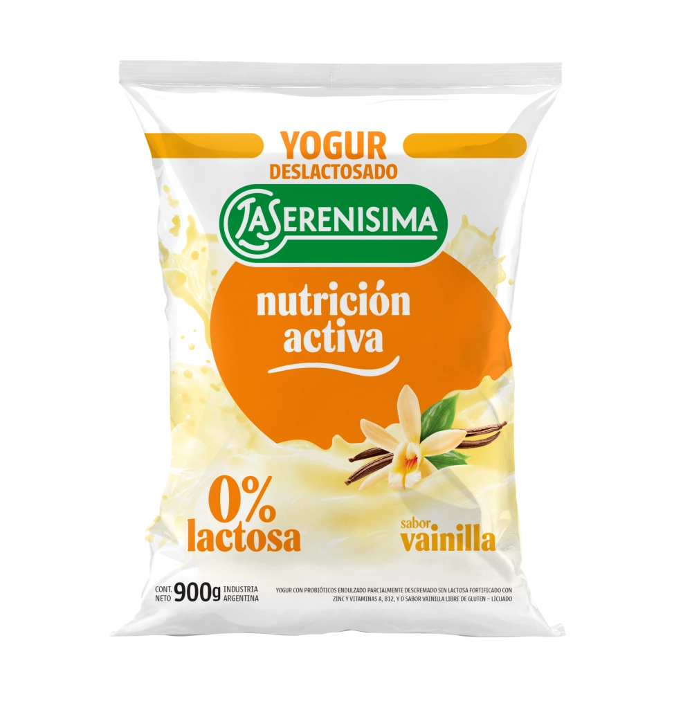 La Serenisima Yogur Sachet Bebible Frutilla Deslactozado 900g